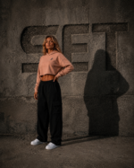 SET Alpha Nude Camel Women’s Cropped Hoodie